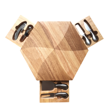 Set Papan Keju Bentuk Hexagon dengan Alat 6pcs