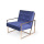 Gold stainless steel hotel relax sofa chair