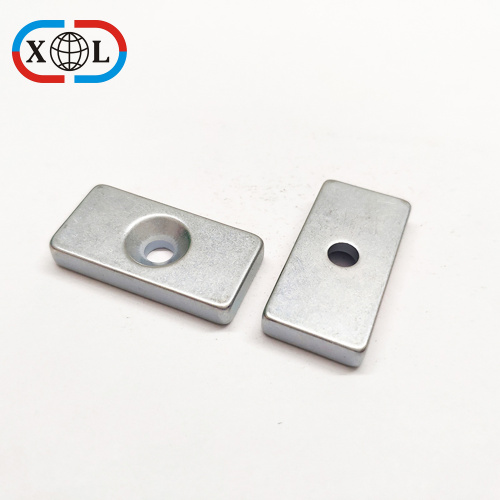 Rectangular Neodymium Magnet with Countersunk Hole