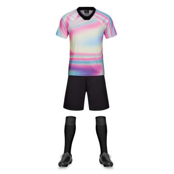 Uniforme de futebol com gola v