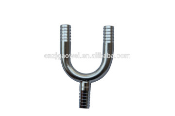 3/8 inch qual shape barb U bend, stainless steel fitting, cross, y tee, manifold