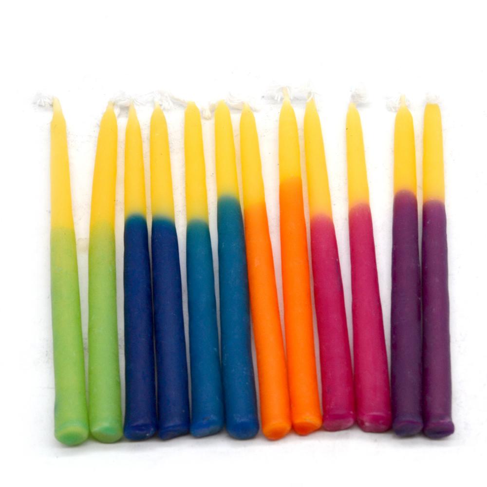 Velas de cera de abelha judeu de cor sem perfume Hanukkah