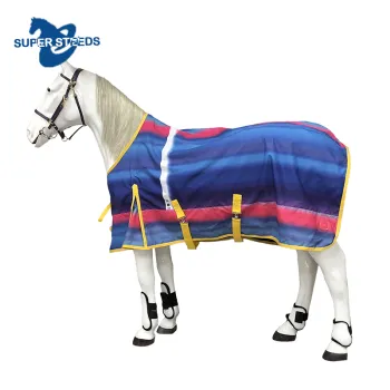 Black Red Polar Fleece Horse Rugs Breathable Winter Stable Rugs Cotton Polyester Oxford Shell