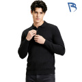 Suéter de punto tipo polo con canalé vertical para hombre