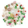 Assorted colorful vintage chunky plastic christmas beads