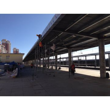 Construcción de estructura de acero superior del refugio de la estación Wuwei
