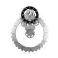 No.3 Big Silver Gear Wall Clock