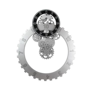 No.3 Big Silver Gear Wanduhr