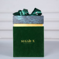 Green Velvet Luxury Candle Box Paper Lid