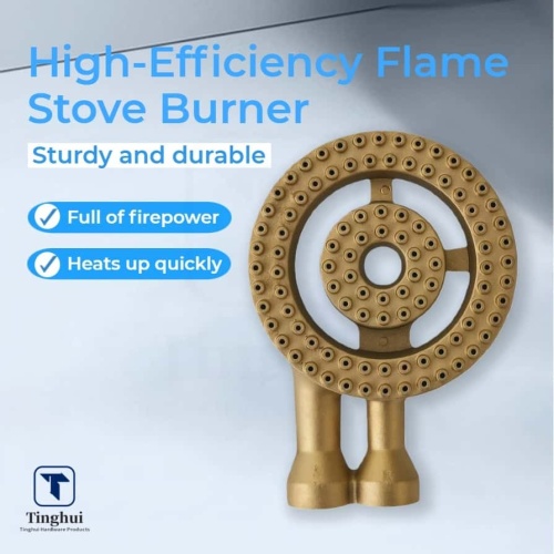 Cuisinière à gaz de table avec brûleur central doré