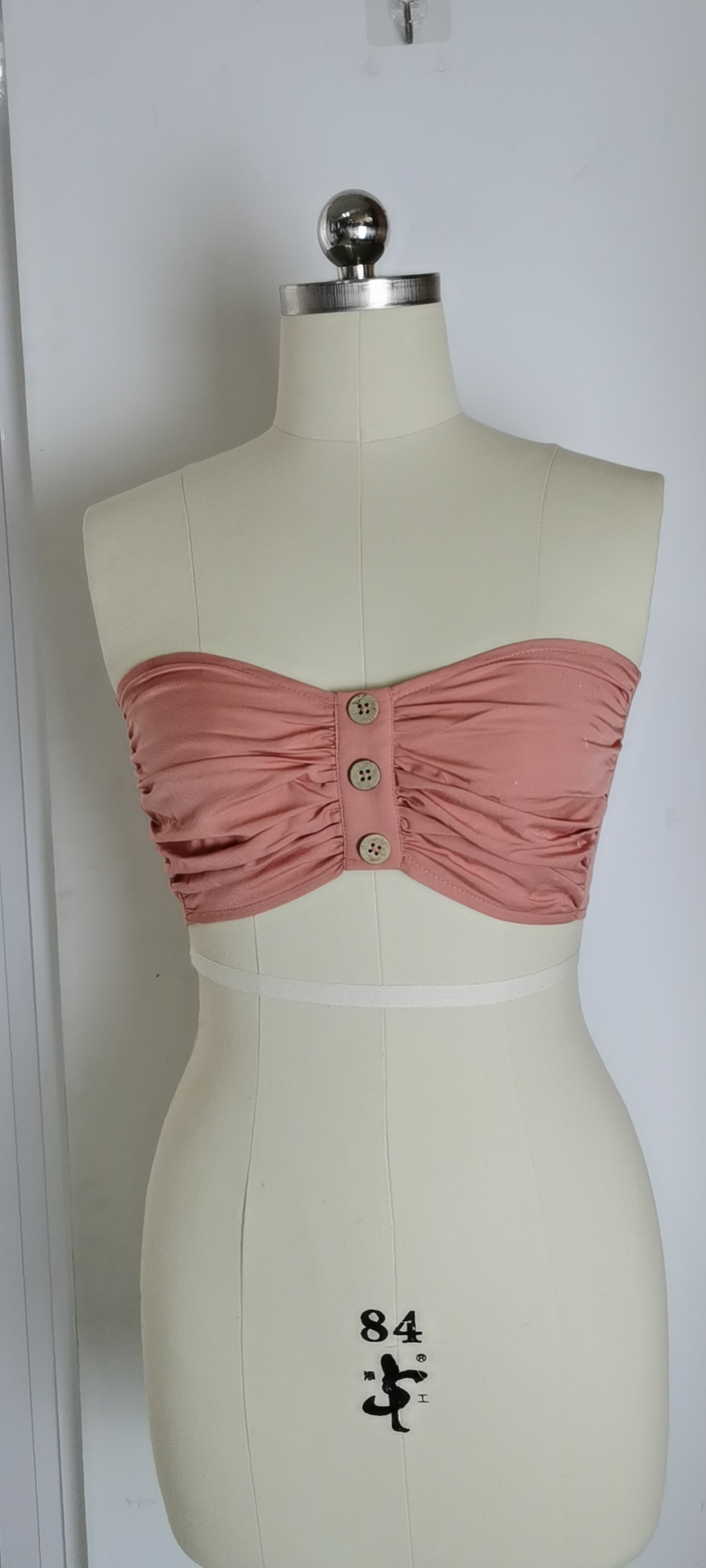 Women's Pink Underwear With Pleated Buttons