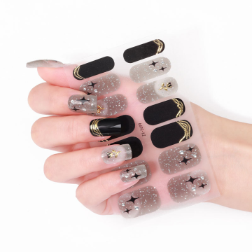 Waterproof Wholesale 3D Semi-Cured Gel Nail Strip Stickers: Non-Toxic, Long-Lasting Nail Wraps