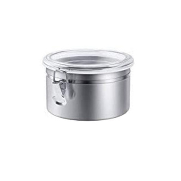 Stainless steel clip top canister