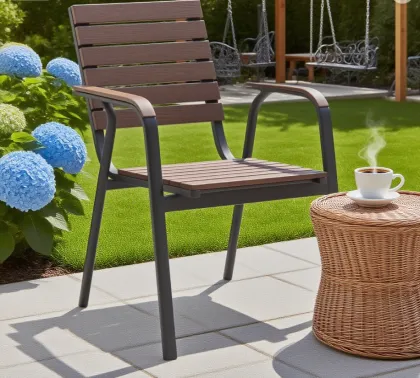 Sleek Aluminum Outdoor Armchair