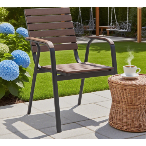 Sleek Aluminum Outdoor Armchair