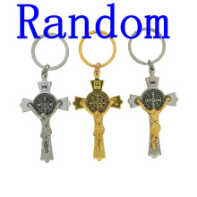 Metal Stainless Steel Cross Pendant Keychain