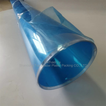 Película PETG transparente con capa de protección azul de PE