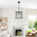 Crystal shade LED bulb industrial pendant lamp