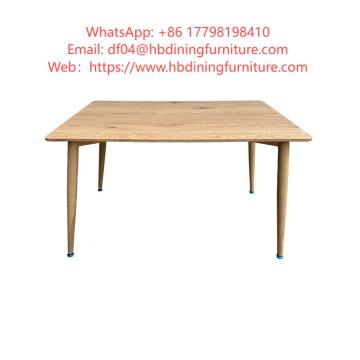 Dining Furniture Wooden Legs Rectangle Table Factory Directly Cheap Sales Kitchen Living Room Modern Style MDF Dining Table