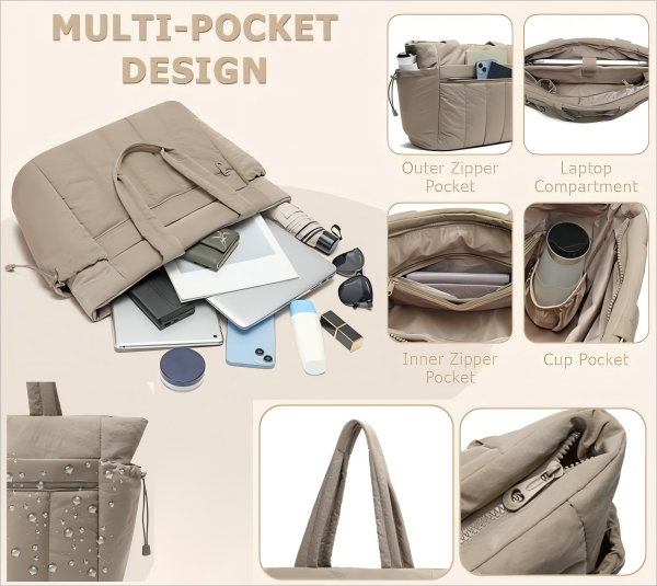 Women's Waterproof Custom Polyester Tote Bag