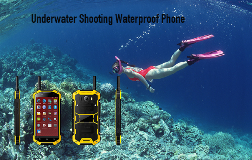 Telefone impermeável do tiro subaquático