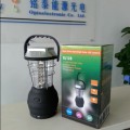 Solar lantern with hand crank