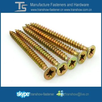 ANSI standard pozi drive flat head chipboard screw best price in China