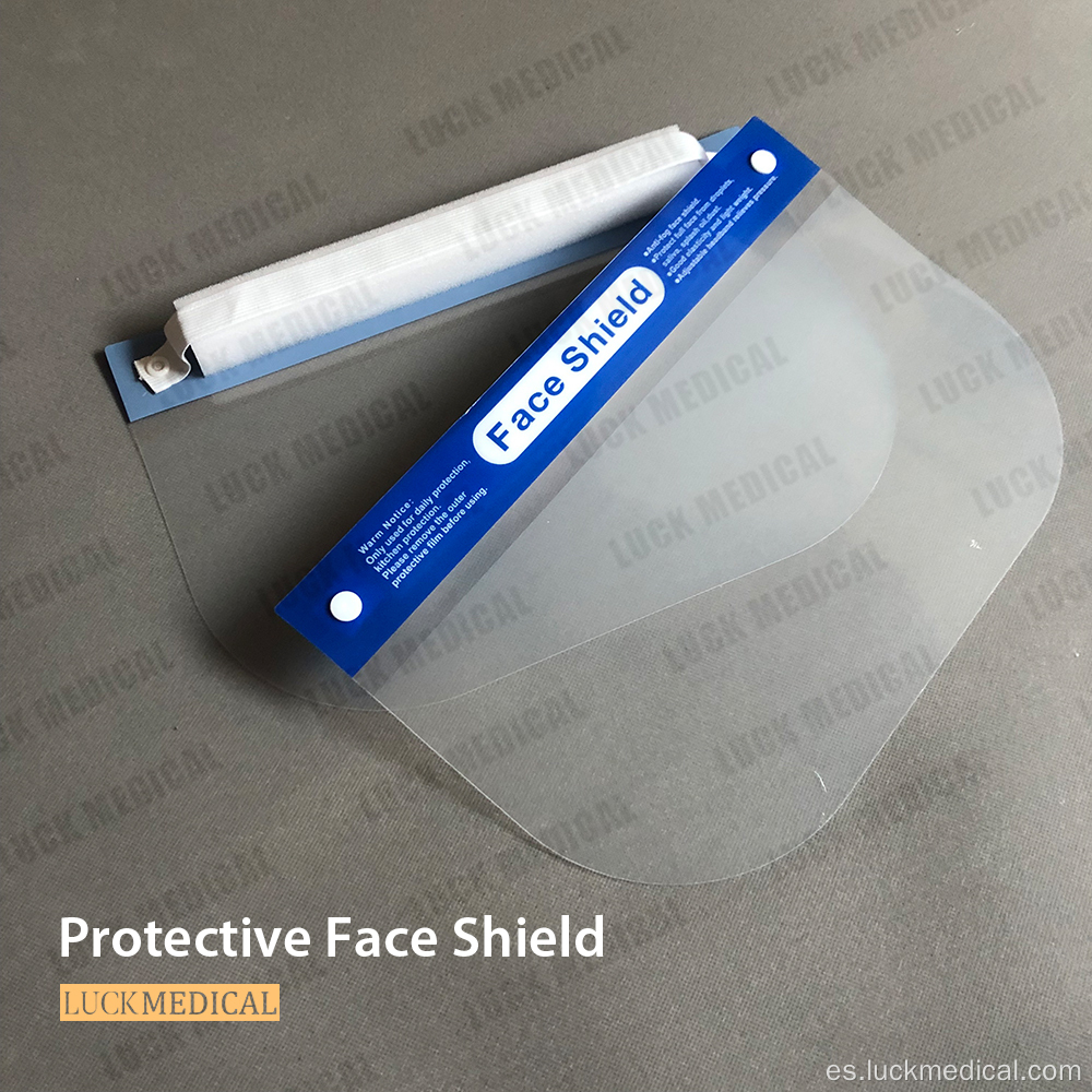 Escudo de cara protector transparente anti-fog ajustable