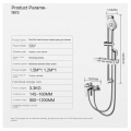 Supporting Chrome Round Hand Shower Slide-Bar Shower Set