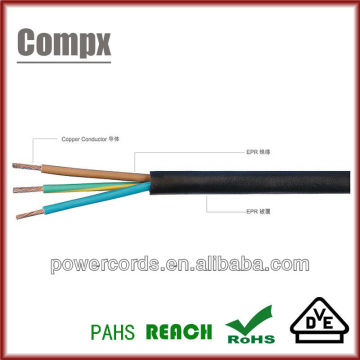 VDE H05RR-F Rubber Power Cord