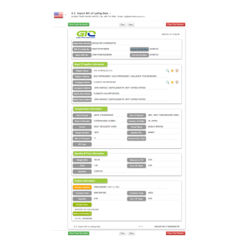 US Import danych B / L dla zestawu modernizacyjnego