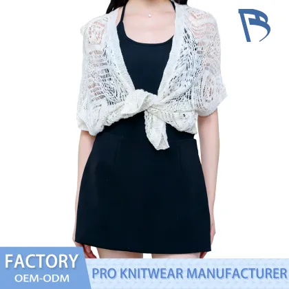 White Translucent Women's Knitted Sweater