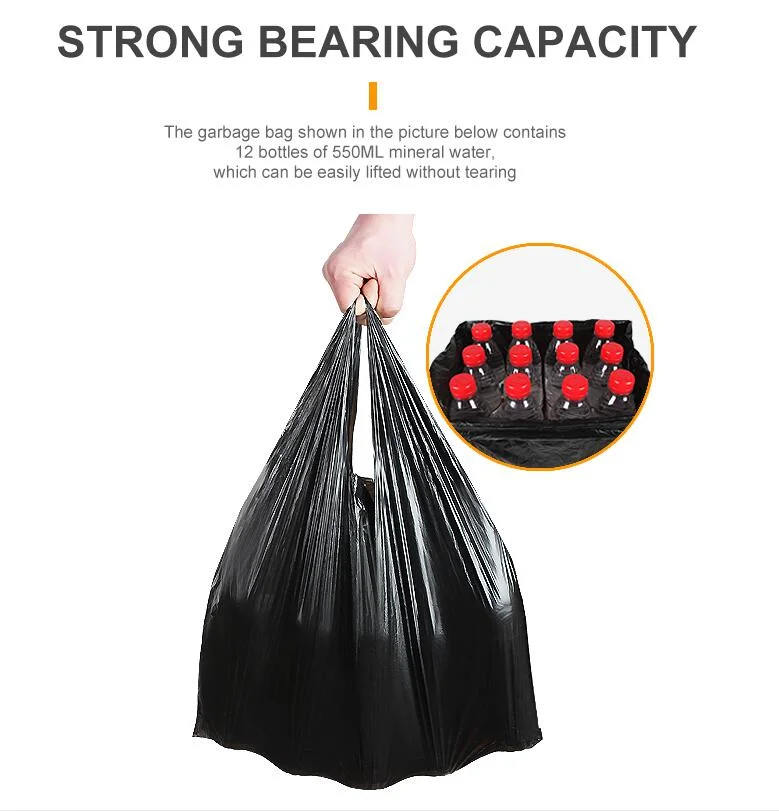 Supermarket Plastic Clear Bag Vest Handles Bags T Shirt Shopping Plastic Bags with Own Logo