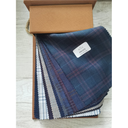 Super 150's Cashmere Solid Check Fabric Book
