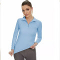 Light Blue Ladies Equestrian Long Sleeve Tops