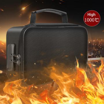 Fireproof Locking Document Bag - Portable Water-Resistant File Organizer