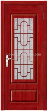 toilet wooden glass door,art glass wooden door