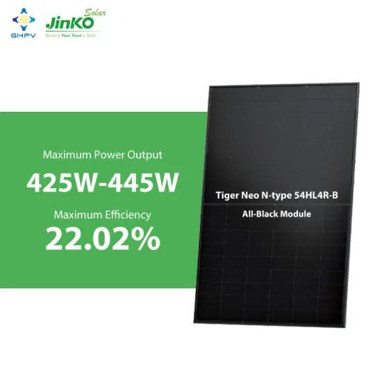 Jinko Solar Mono Panel: High-Power N-Type PV Modules in 425W, 430W, 435W, 440W, and 445W Variants - All Black Photovoltaic Panels
