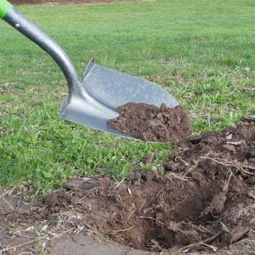 Garden Spade Farming Tool with Wooden Handle for Planting Trees