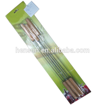 Wooden Chrome Plated Non-stick Rotating Skewer
