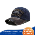 Topi Baseball Hitam Dua Warna Asli yang Dicuci