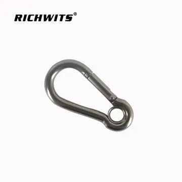 hardware 304/316 stainless steel carabiner hook with lock nut