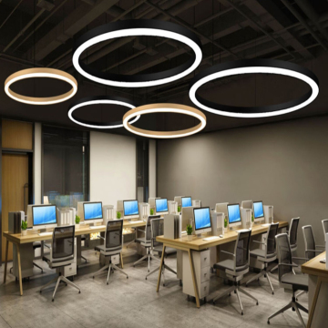 Commercial Curved LED Light Round Pendant Lighting