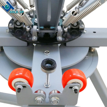 6 Station 6 Color Hand Octopus Screen Printing Machine สำหรับเสื้อผ้า