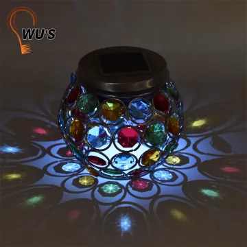 Fully stocked changeable outdoor garden solar crystal lights clear crystal ball solar garden light