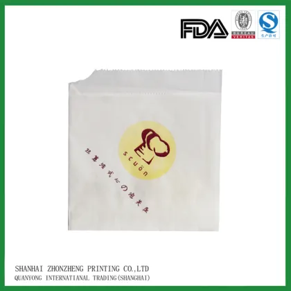 food grade Flexo Printing advanced equipments made sharp bottom white Kraft Pretzels snack paper bag