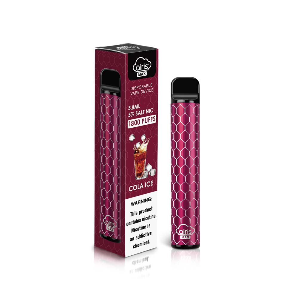 1800Puffs Max E-Thuốc lá Vape Pen dùng một lần Airis Max