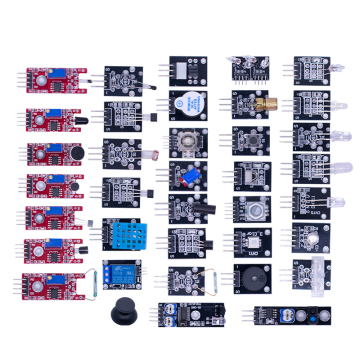 In stock kit educativo del modulo sensore 37 in 1 con custodia-Include sensore a infrarossi e relè 5V