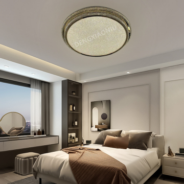 Modern Iron Ceiling Light: LED Crystal Design for Living Room and Bedroom