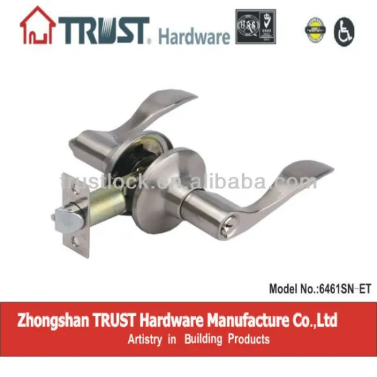 TRUST 6461SN-ET:ANSI Grade 3 Tubular Zinc Alloy Lever Lock